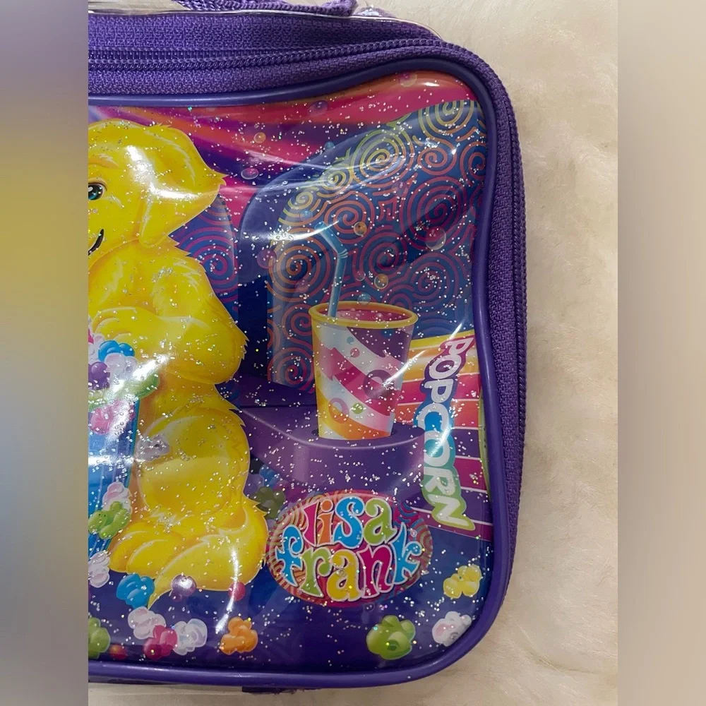 Vintage Lisa Frank Pencil Pouch Lunch Case Fresh Popcorn Dog Cat Kitten Puppy